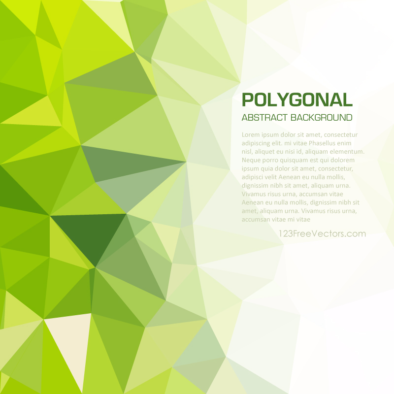 Abstract Yellow Green Polygonal Background