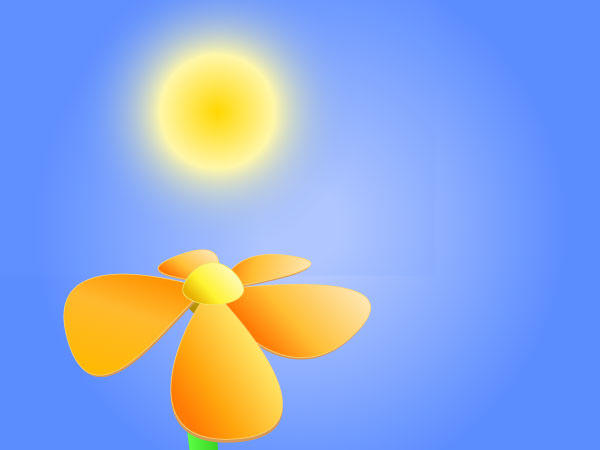Flower Under the Sun Vector Image