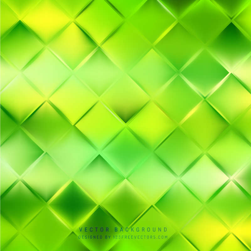 Abstract Yellow Green Square Background
