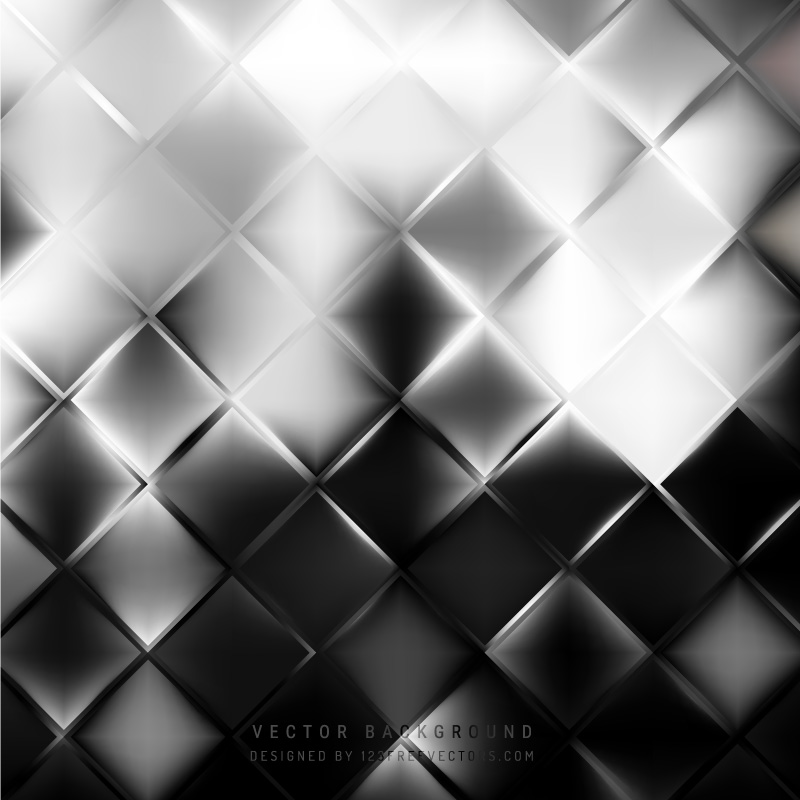 Abstract Black and White Square Background Template