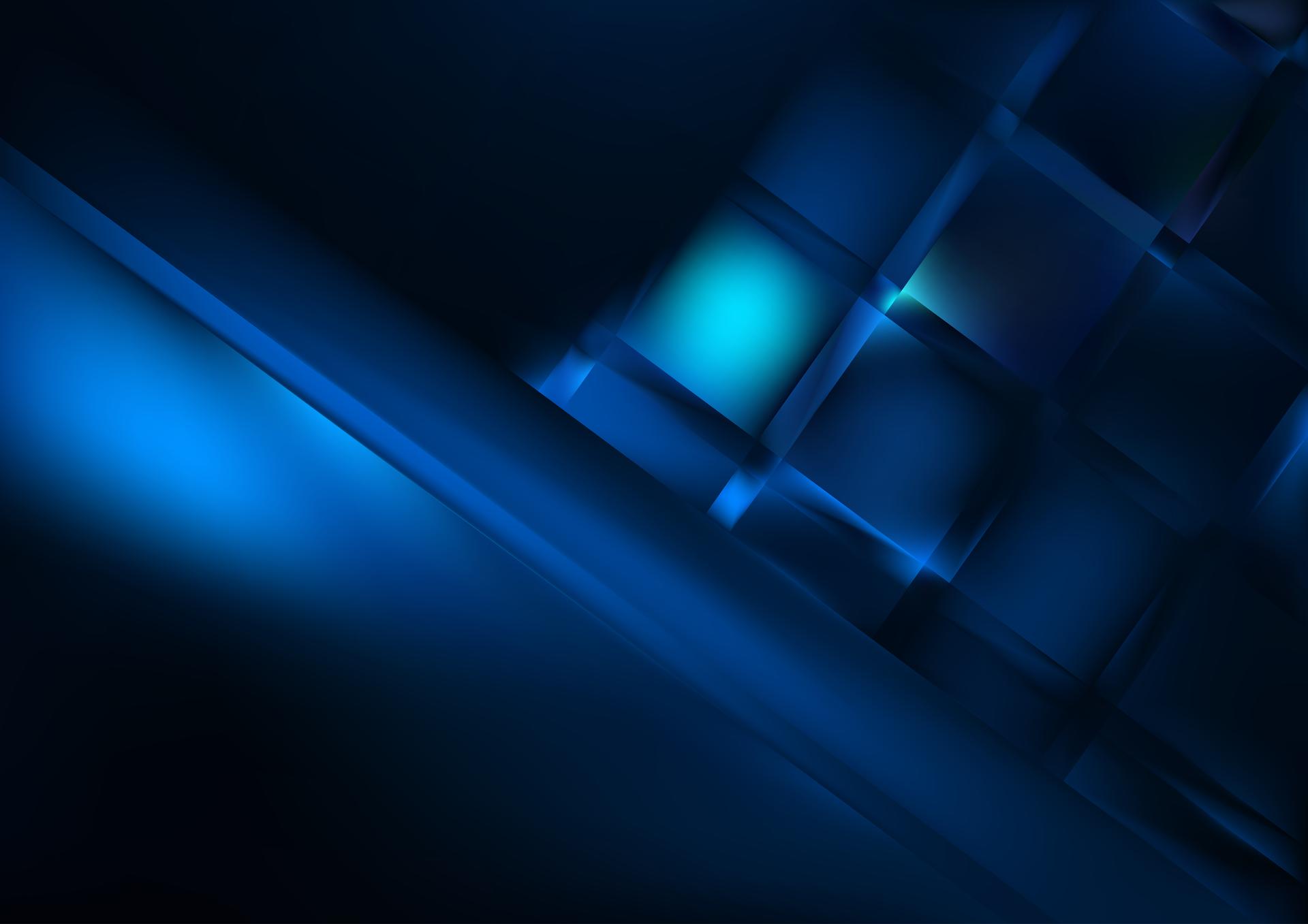 Blue Geometric Abstraction