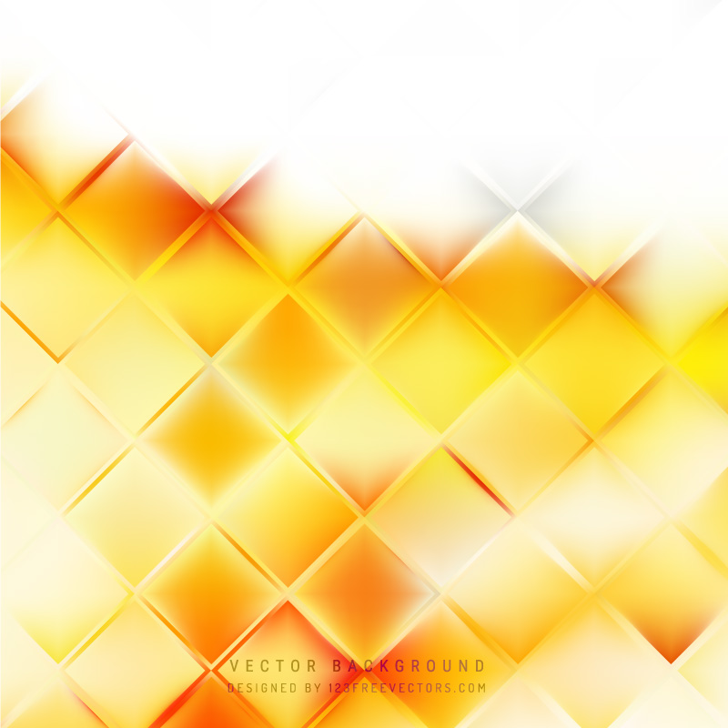 Abstract Yellow Orange Geometric Square Background