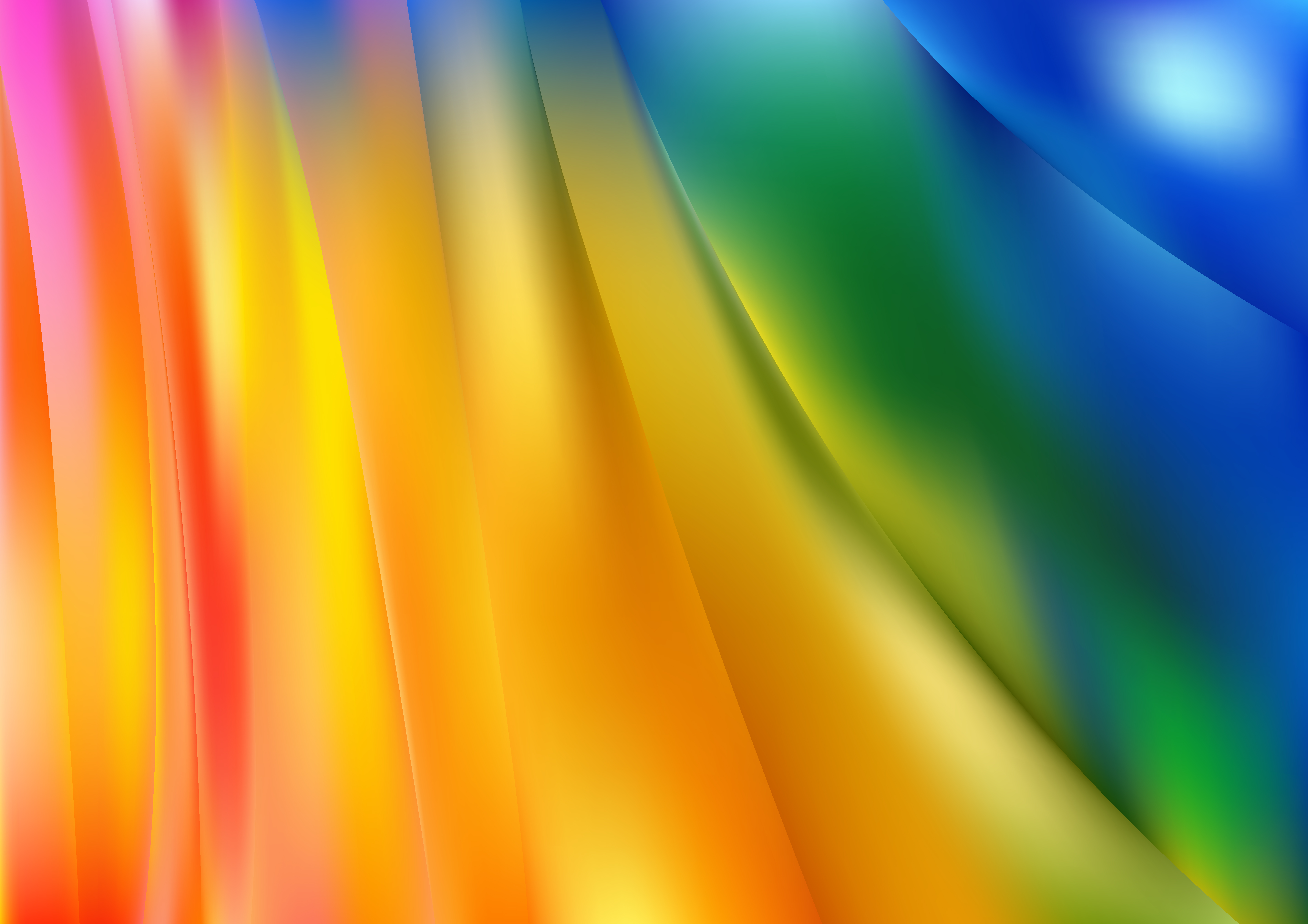 Free Shiny Abstract Blue Green and Orange Background