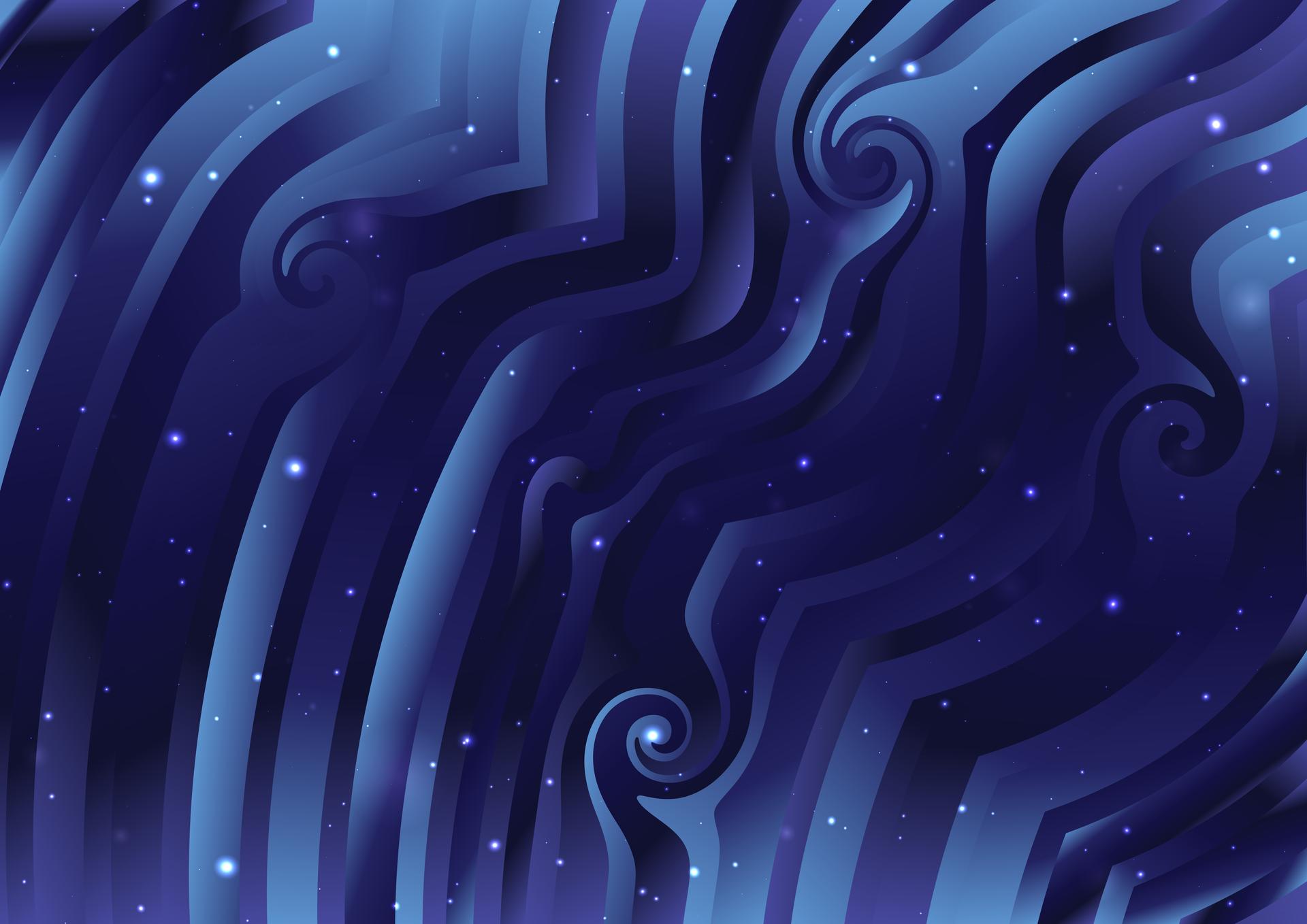 Swirling Blue and Purple Abstract