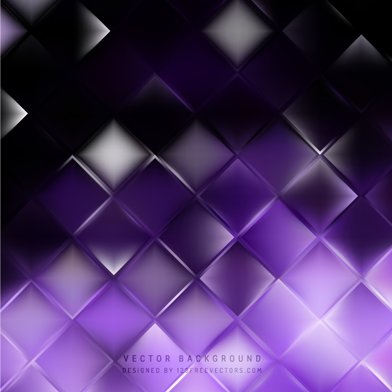 Abstract Purple Black Square Background