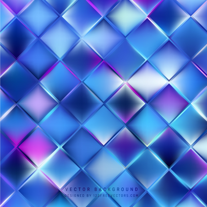 Abstract Blue Purple Geometric Square Background