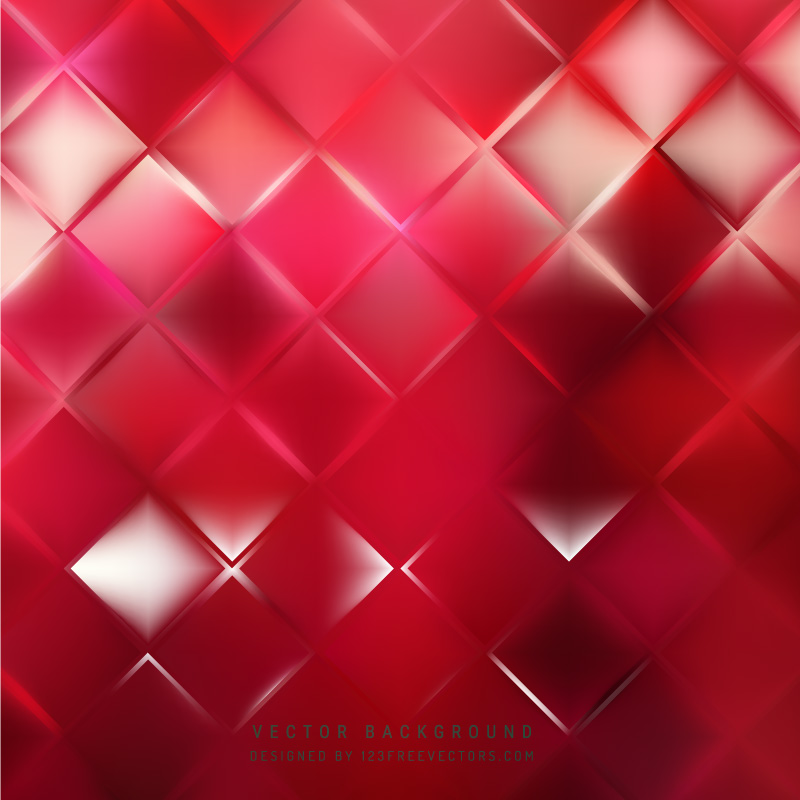 Abstract Red Geometric Square Background