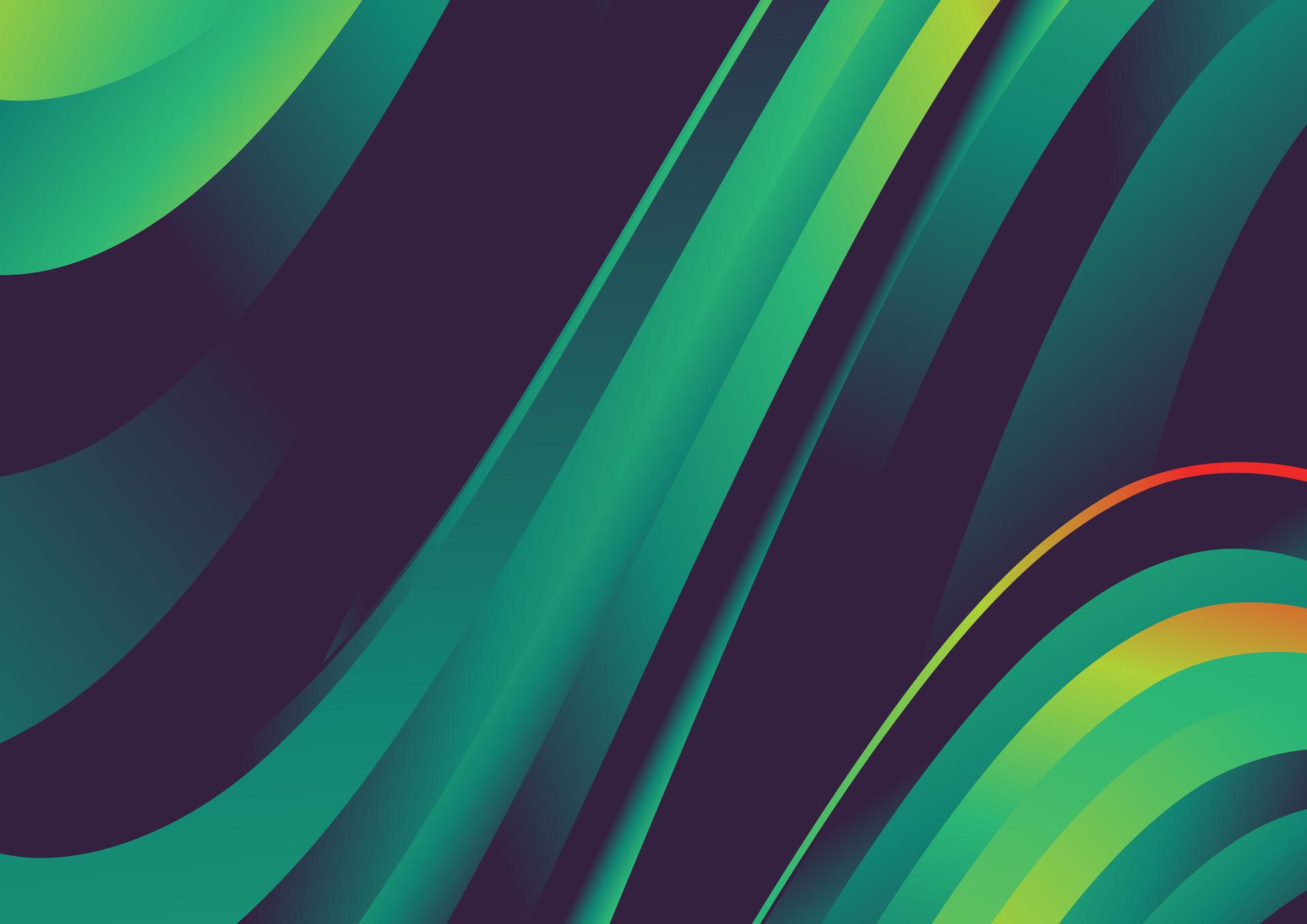 Glowing Purple and Green Wave Background