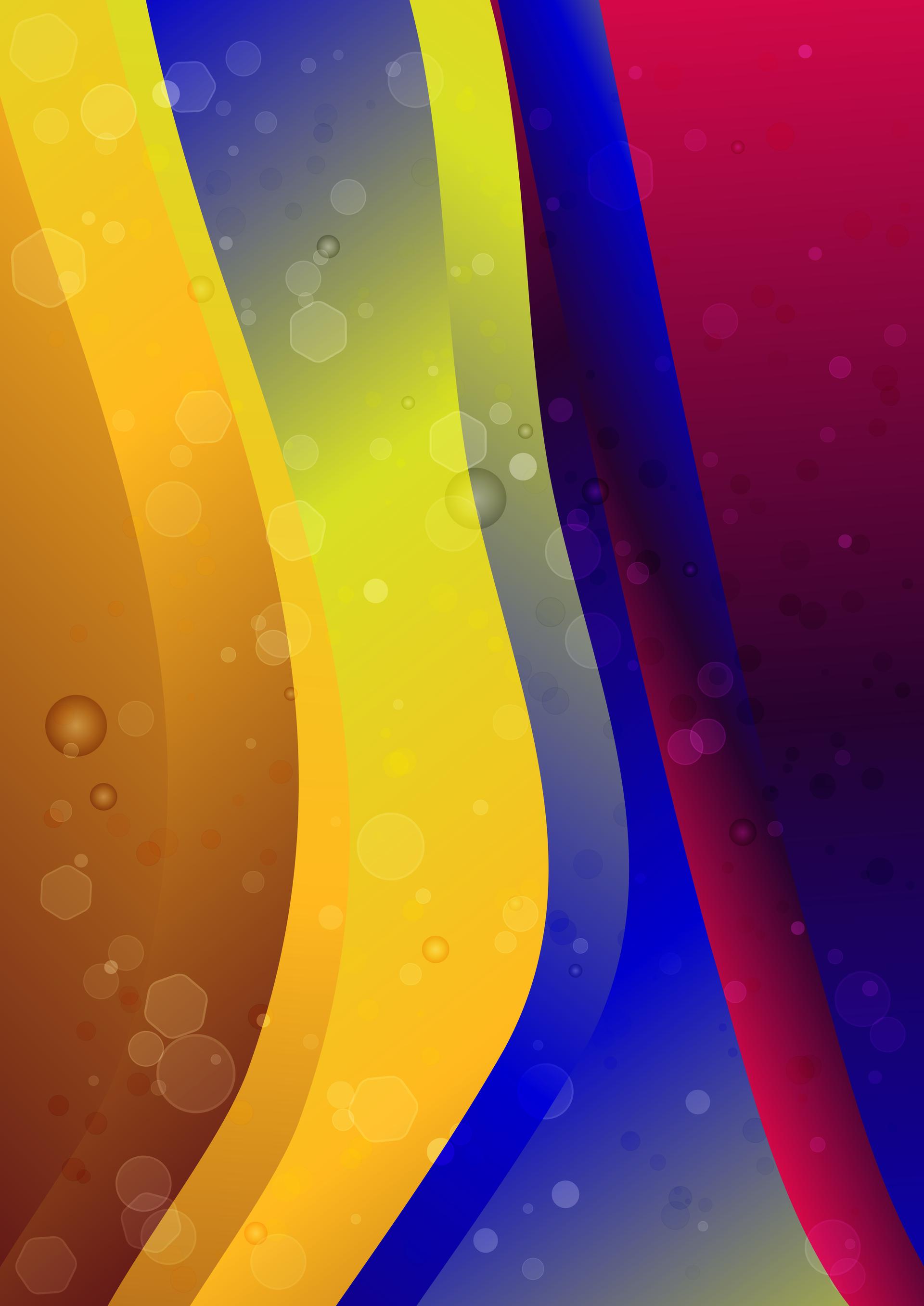 Pink Blue and Orange Abstract Wave Background Template