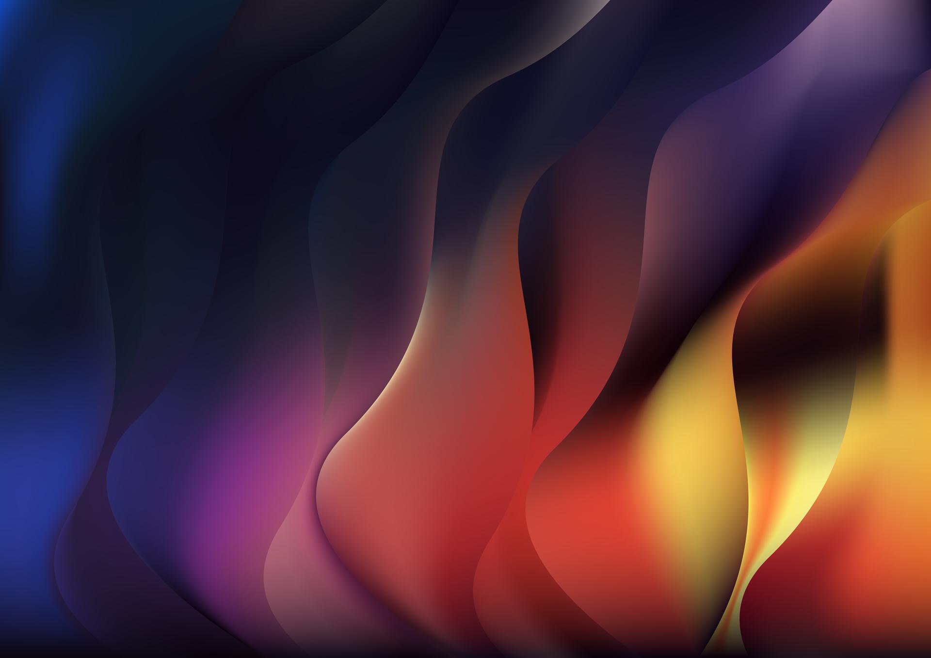 Abstract Red Yellow and Blue Wave Background Image
