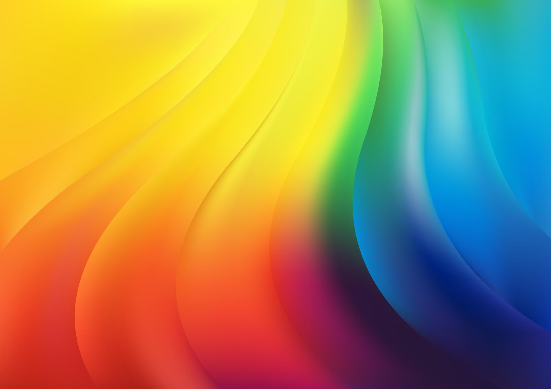 Abstract Red Yellow and Blue Vertical Wave Background Template