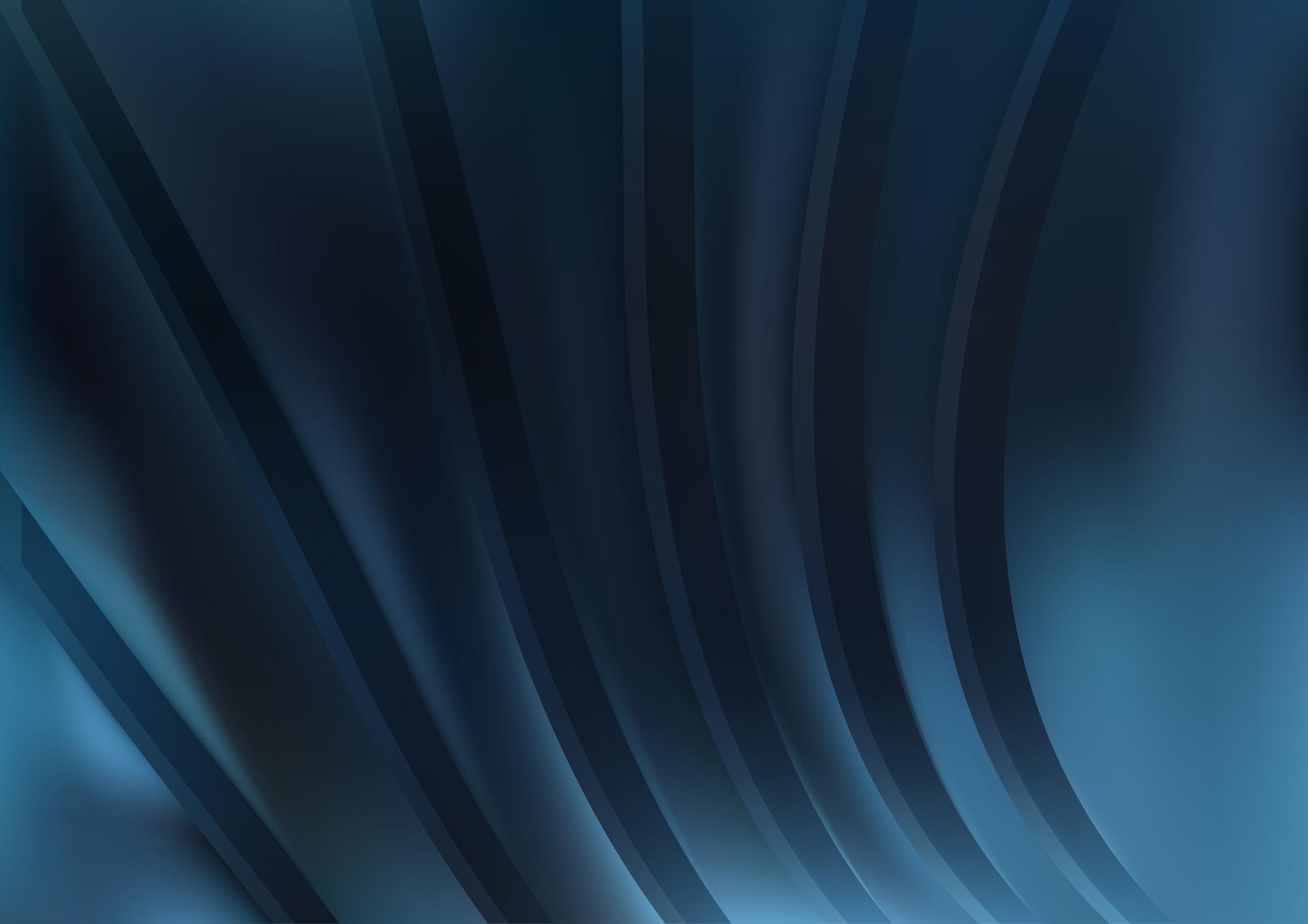 Dark Blue Curved Stripes Background