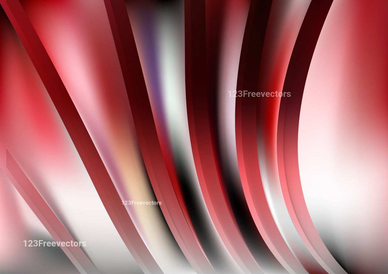 Red Black and White 3D Wave Stripe Background