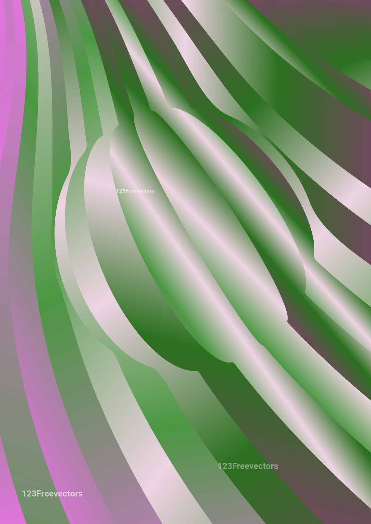 Pink and Green Curve Stripe Background