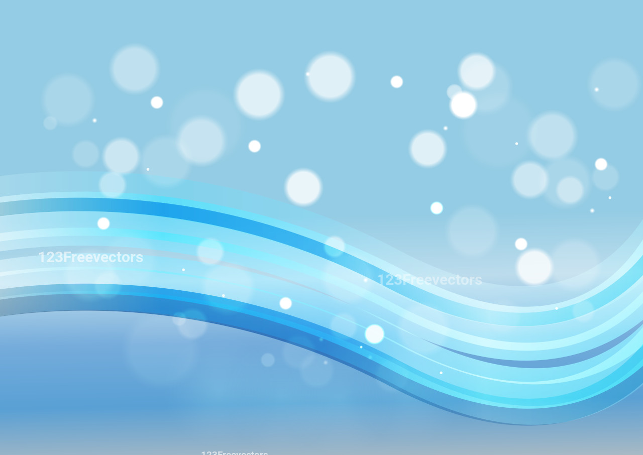 Abstract Wavy Light Blue Gradient Background Vector Image