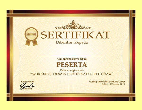 Certificate Border Template Illustrator