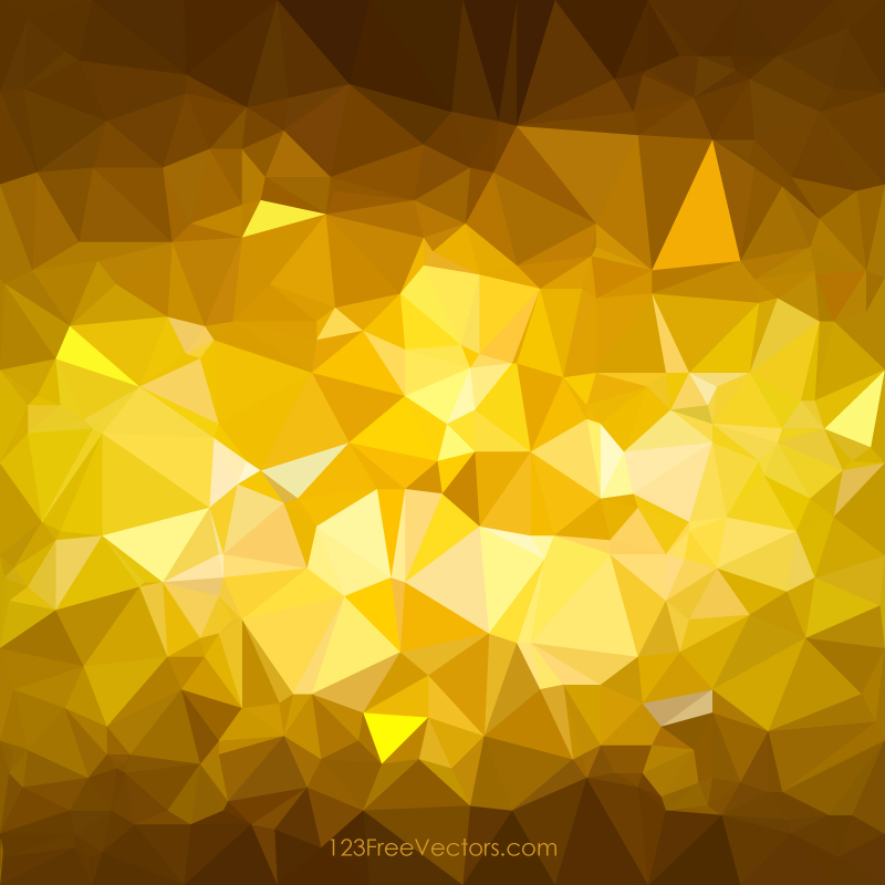Dark Golden Brown Abstract Polygonal Triangular Background