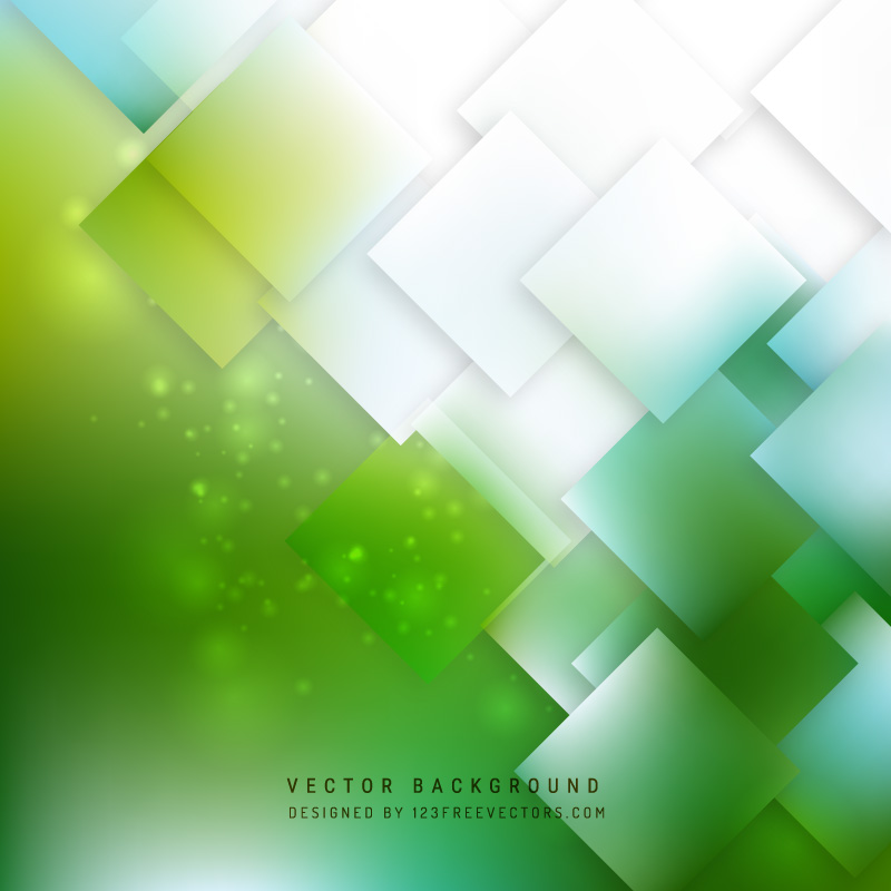 Abstract Blue Green Square Background Design
