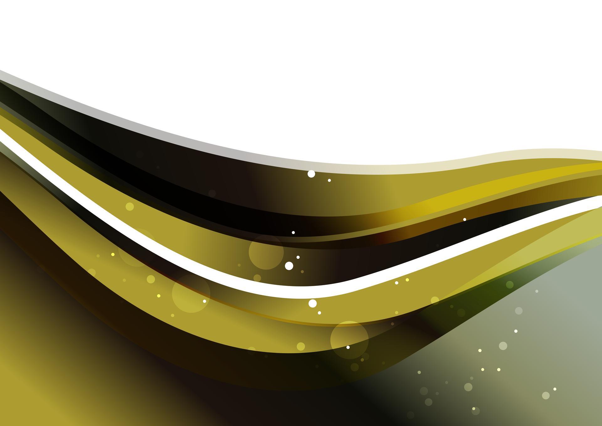 Black and Yellow Wave Background with Space for Your Text Vector Eps
