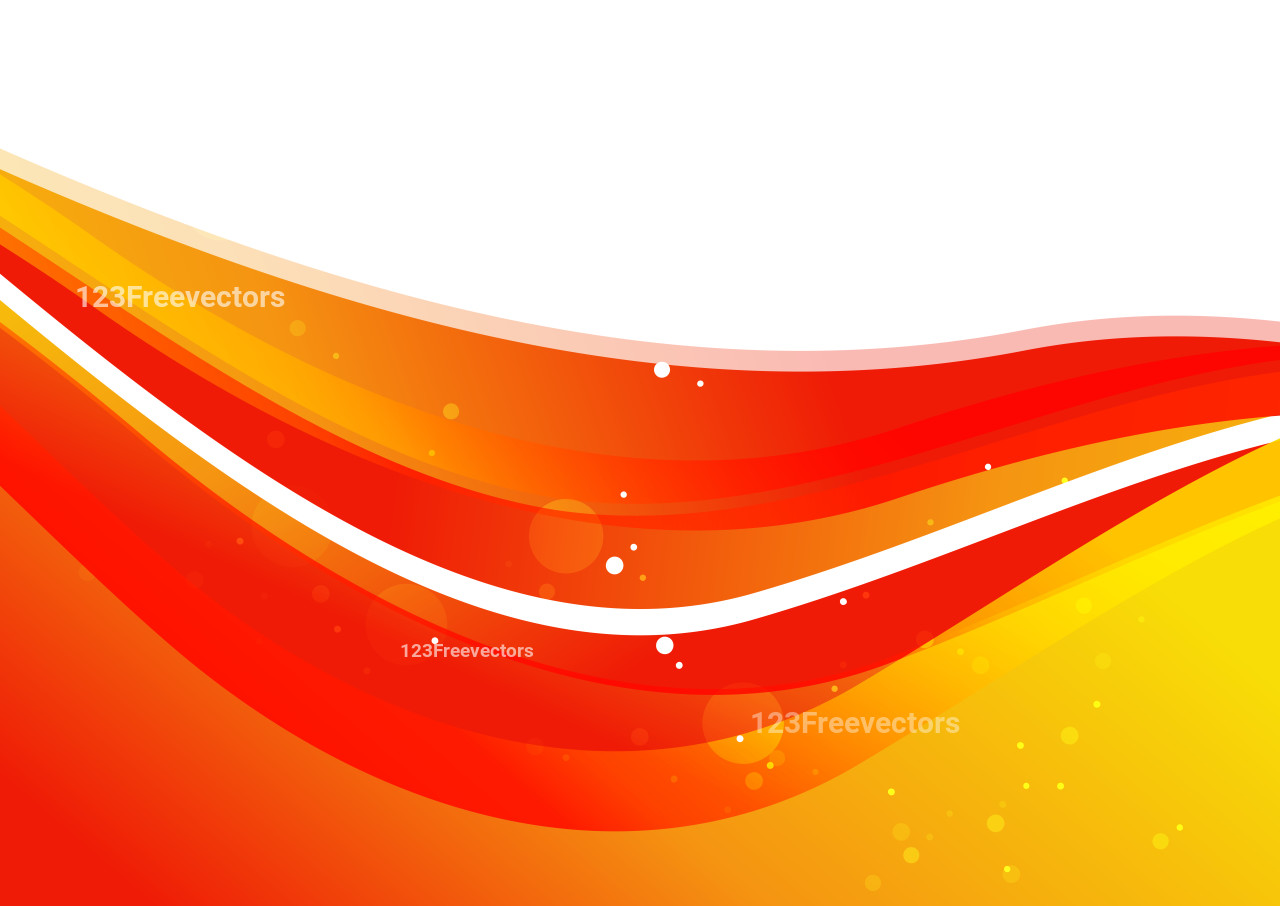 Red and Yellow Wave Background with Space for Your Text Design
