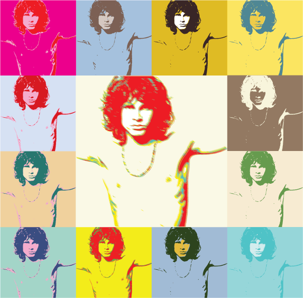 Pop Art Jim Morrison the Doors Poster Vector