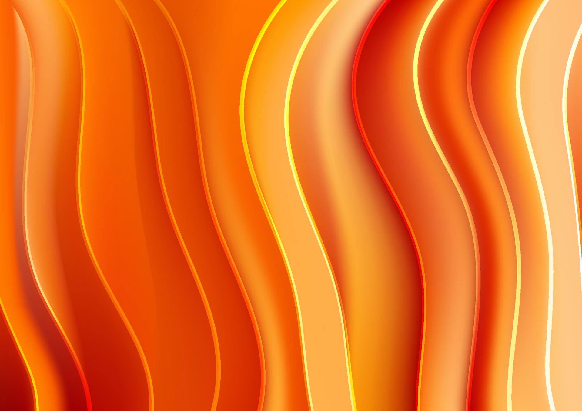 Orange Wave Abstract
