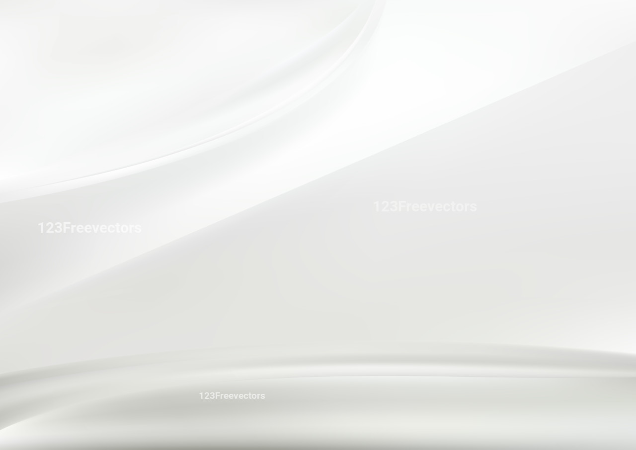 Plain White Shiny Wave Background Vector Graphic