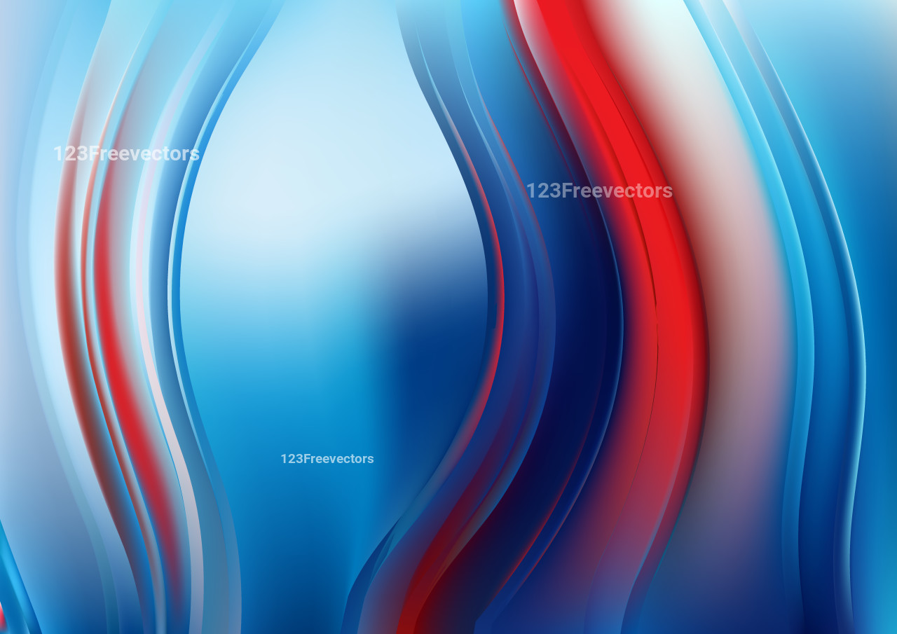 Shiny Red and Blue Wave Background