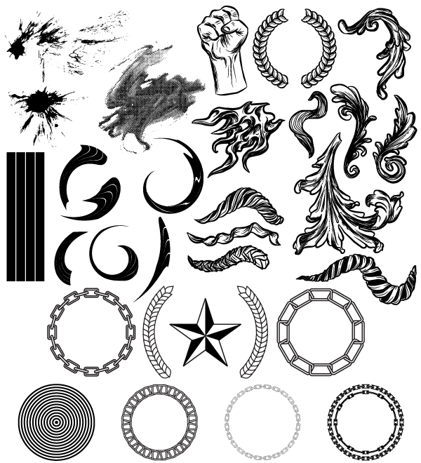 Free Vector Pack: Geometric Elements, Halftone, Splatters