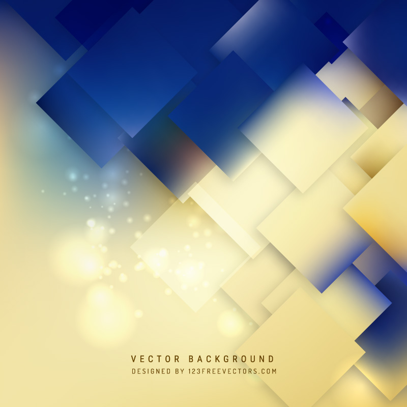 Blue Gold Square Background Pattern