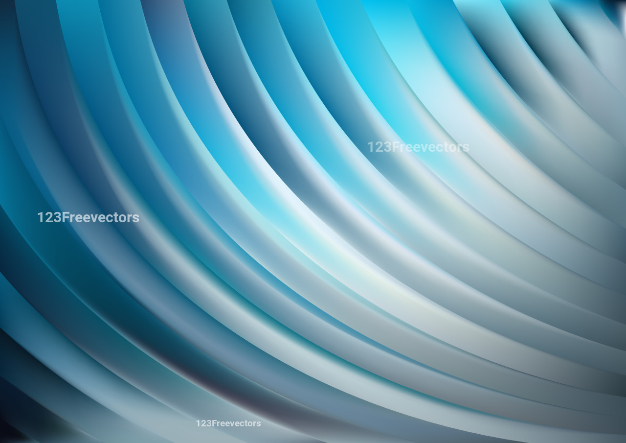 Blue and Grey Shiny Curved Stripes Background