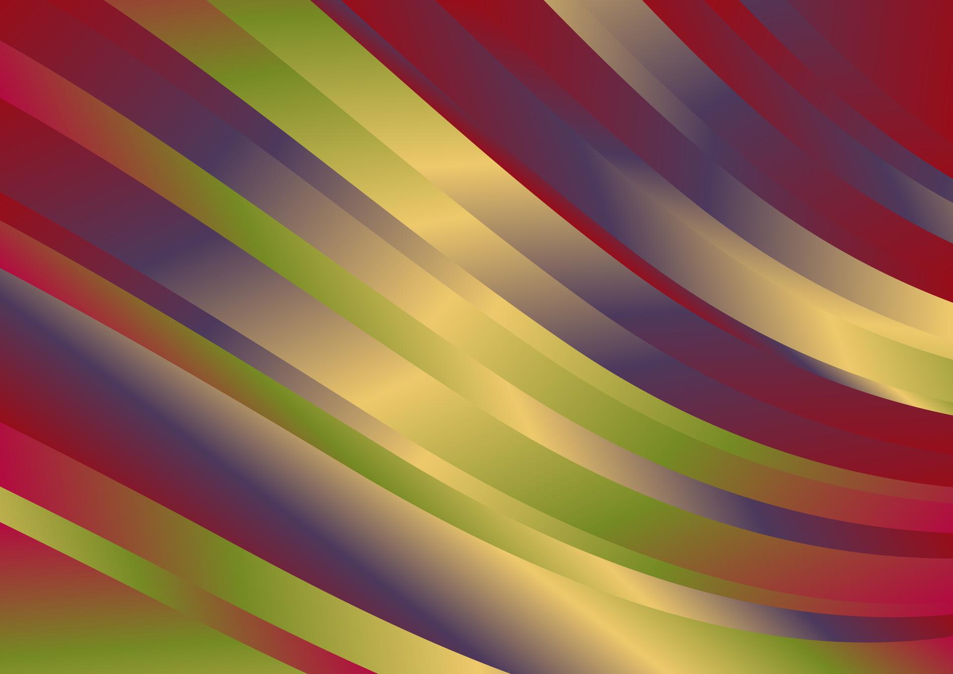 Red Green and Blue Curved Stripes Gradient Background