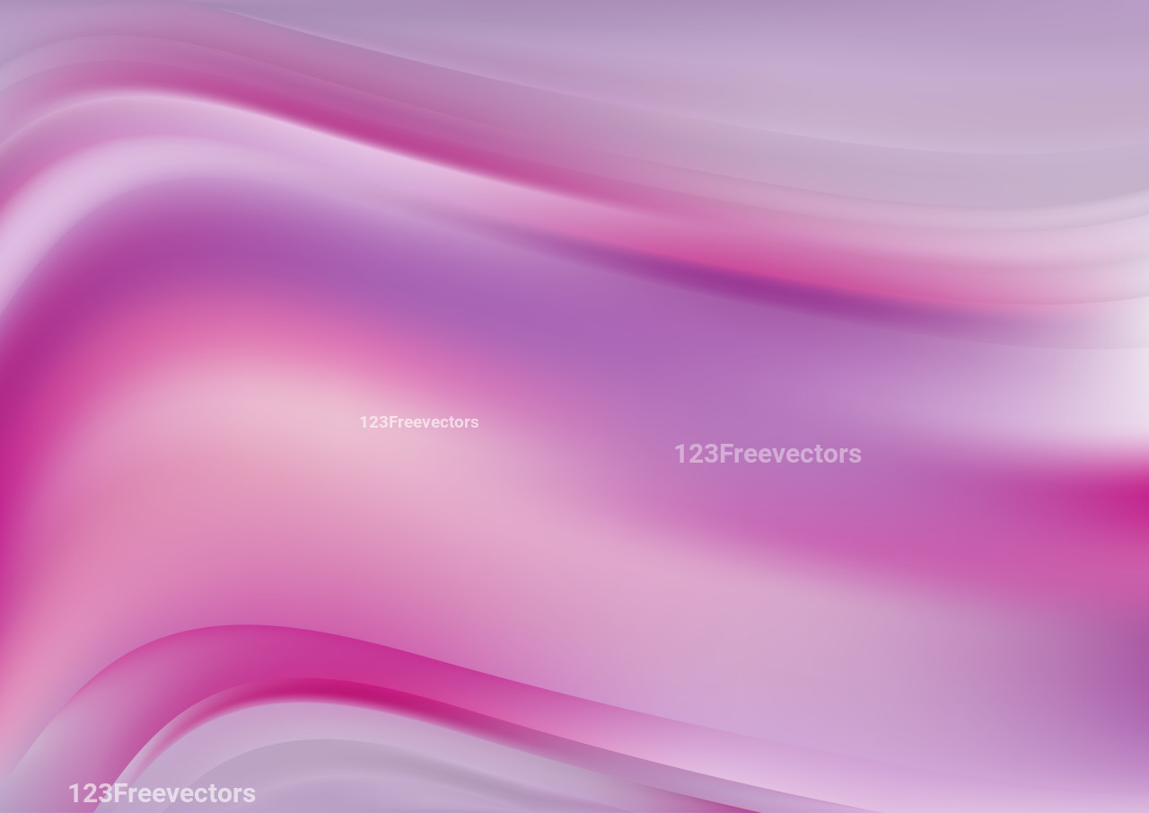 Pink and White Blurred Waves Background