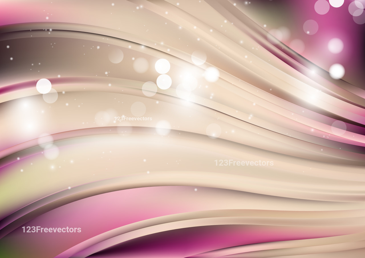 Pink and Brown Abstract Bokeh Curve Background Vector Eps