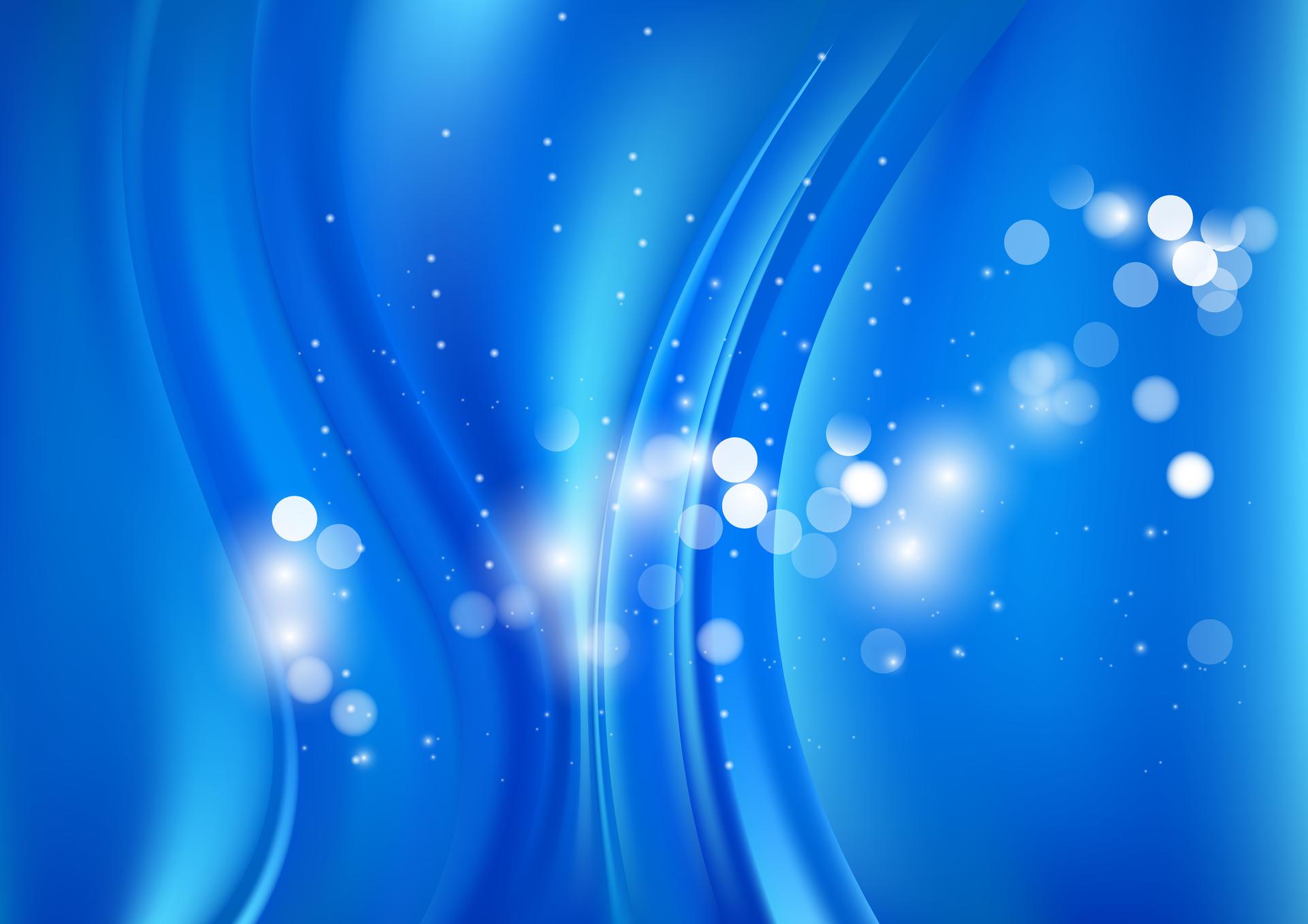 Bright Blue Bokeh Vertical Wavy Background