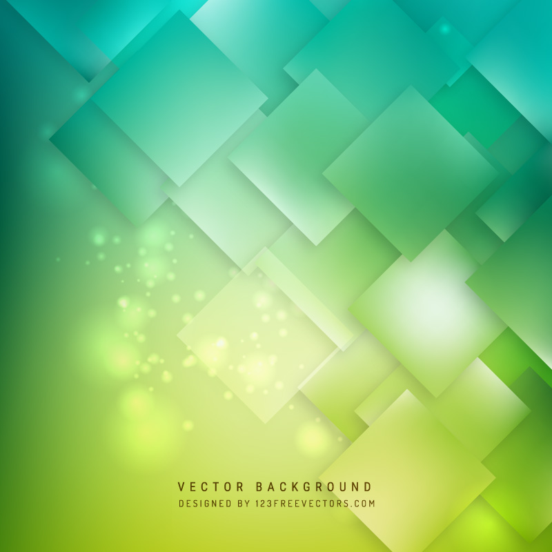 Abstract Green Turquoise Square Background Design