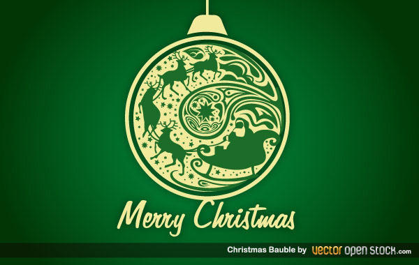 Free Christmas Bauble Background Vector Graphics