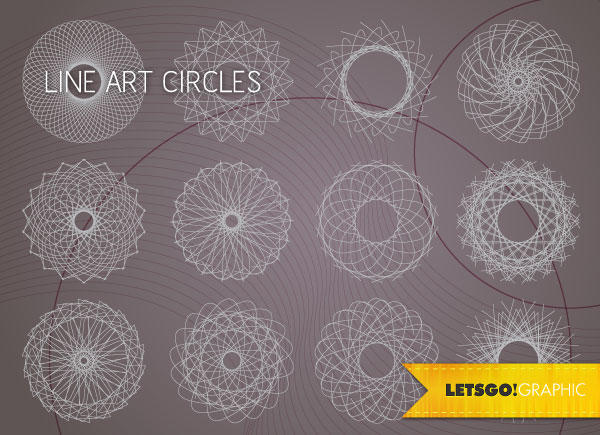 Free Vector Line Art Circle Design Elements