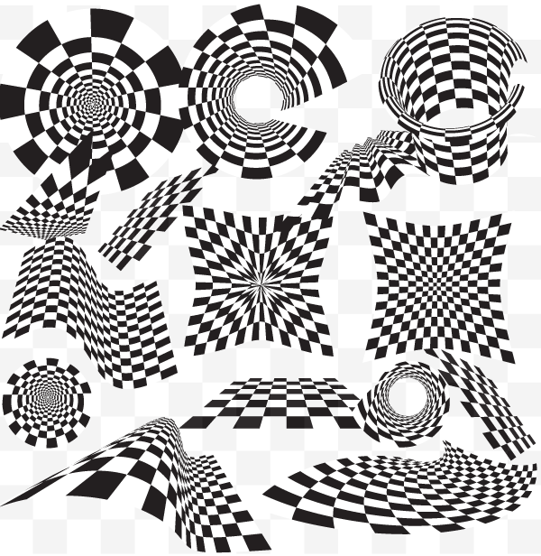Checkered Vector Design Element Vector Pack