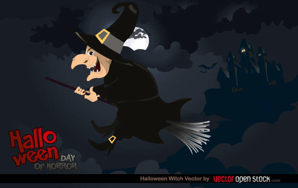 Free Halloween Witch Vector Illustration