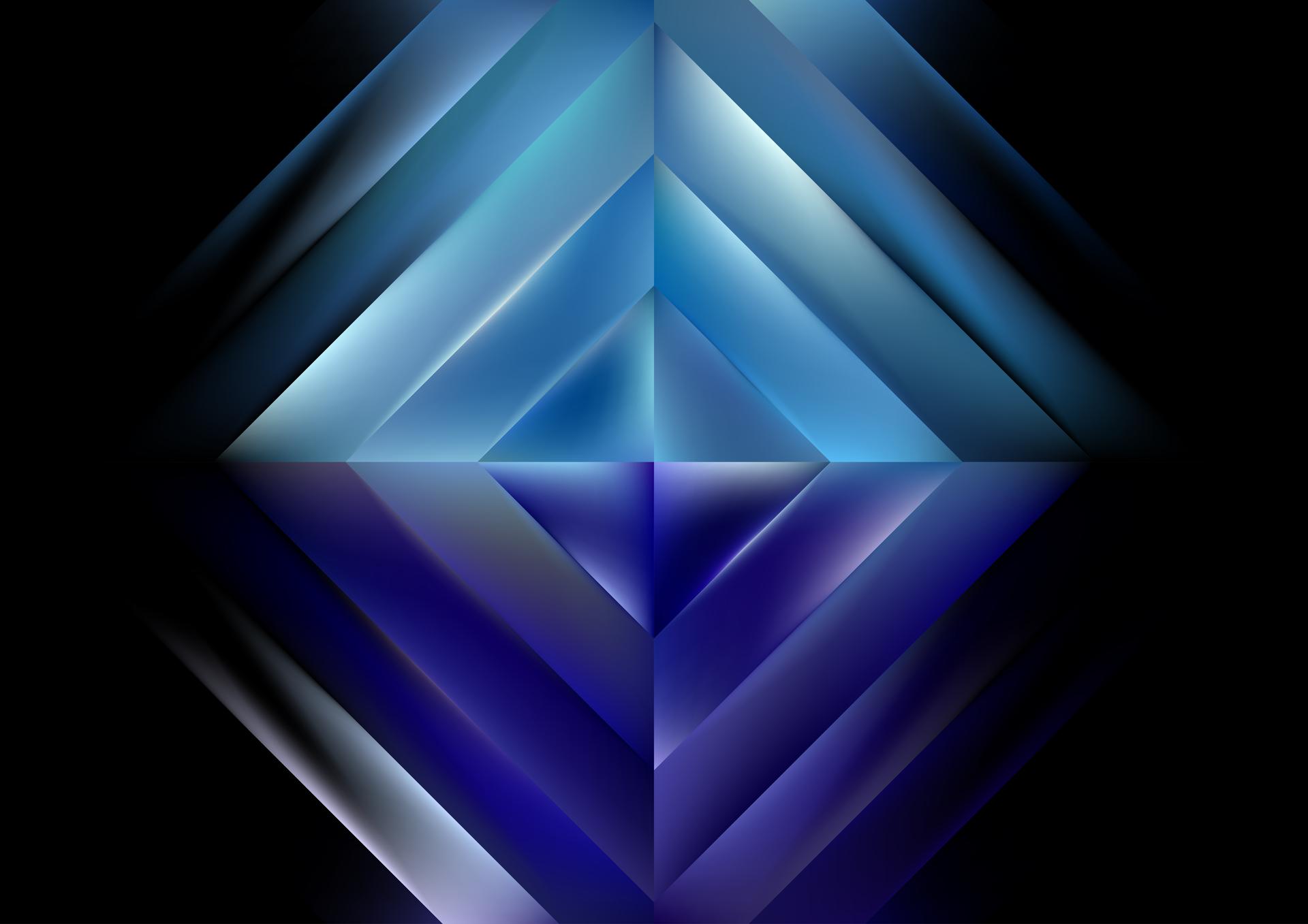 Abstract Black and Blue Rhombus Background Graphic