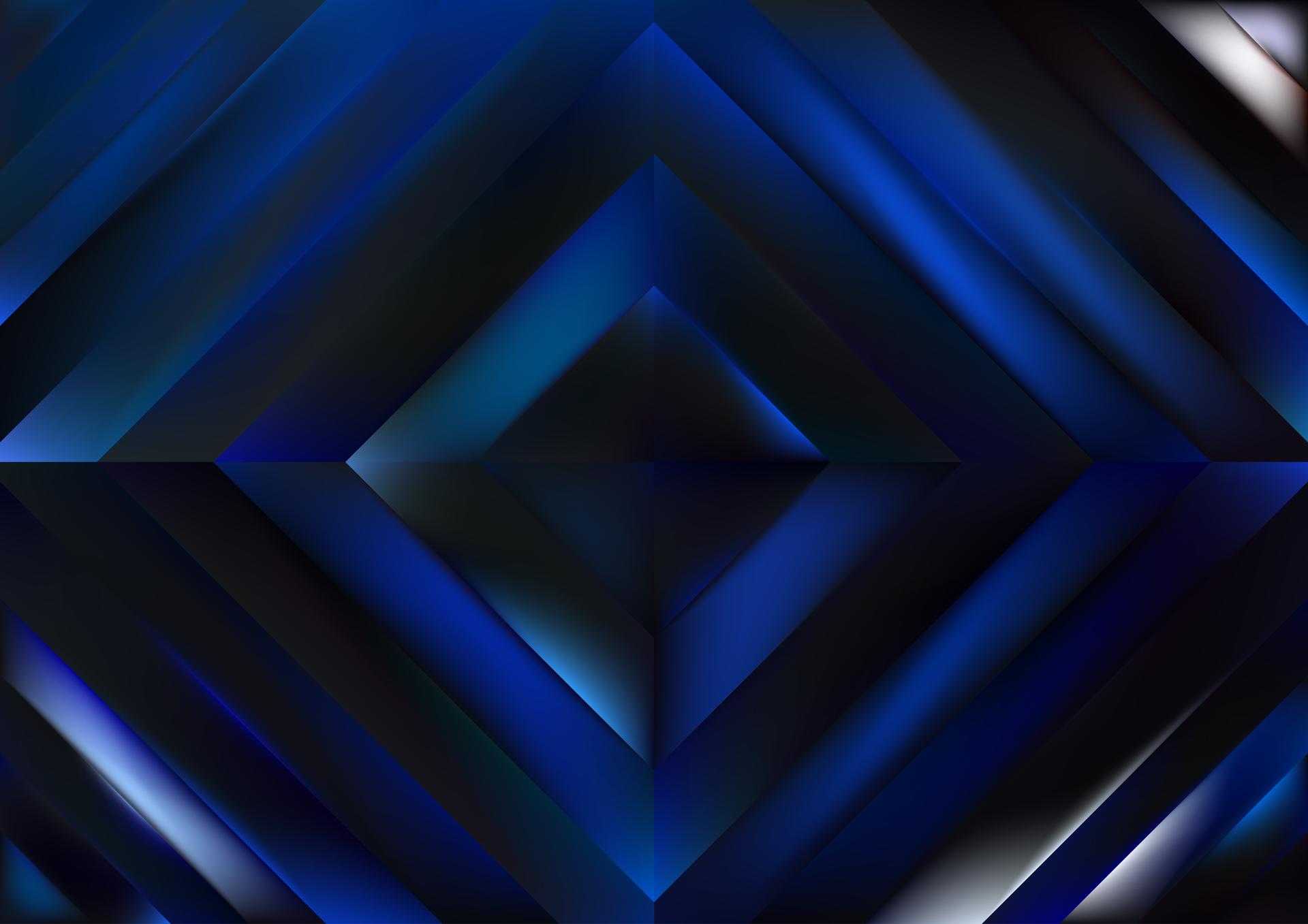 Abstract Black and Blue Concentric Rhombus Background Image