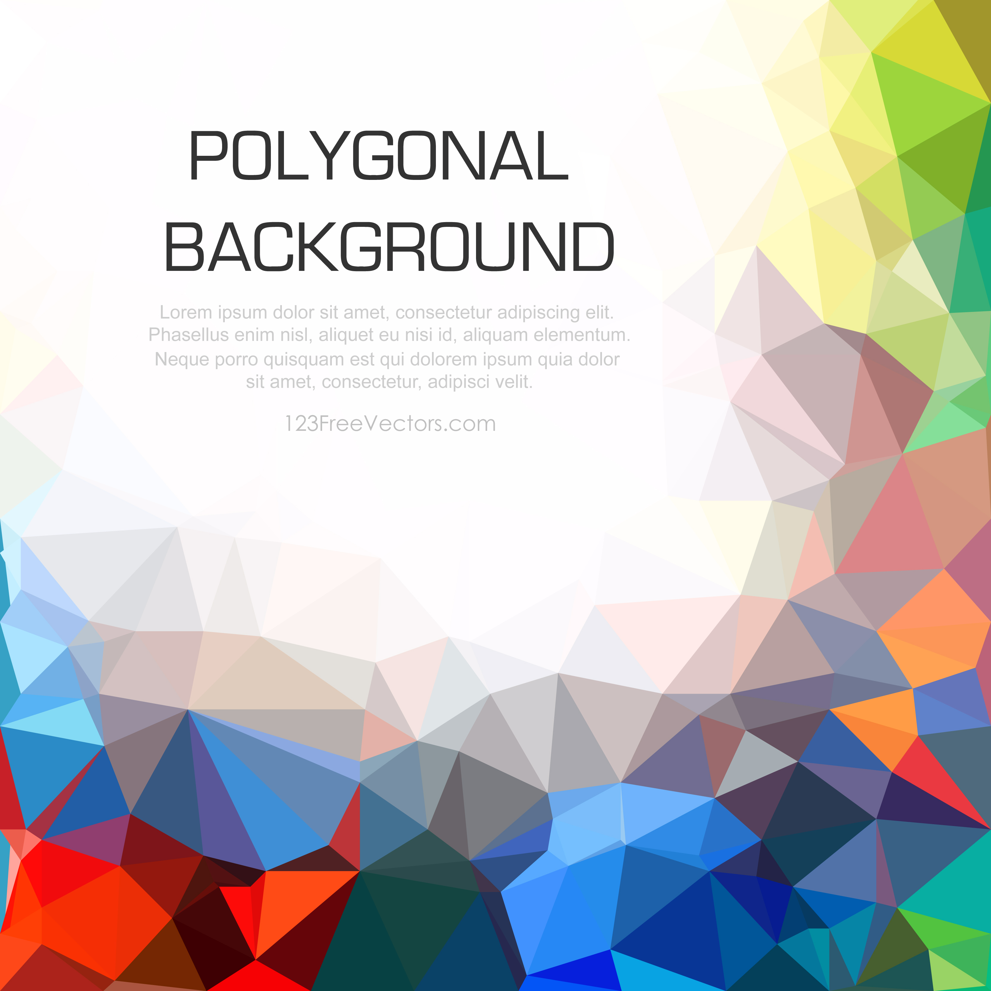 Colorful Abstract Polygonal Triangular Background Image
