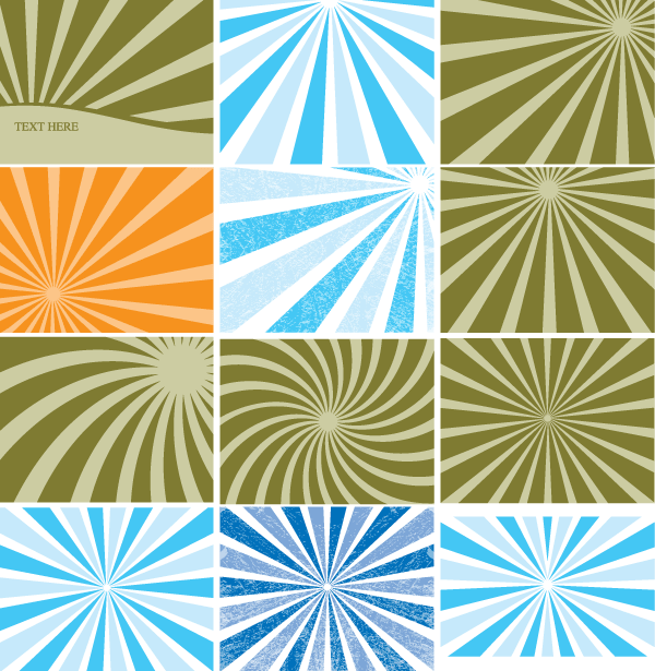 Free Retro Sunburst Background Vector
