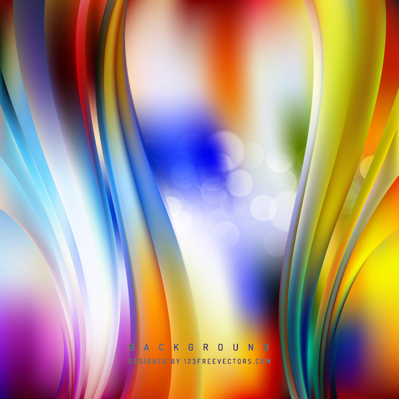 Abstract Colorful Wave Design Background