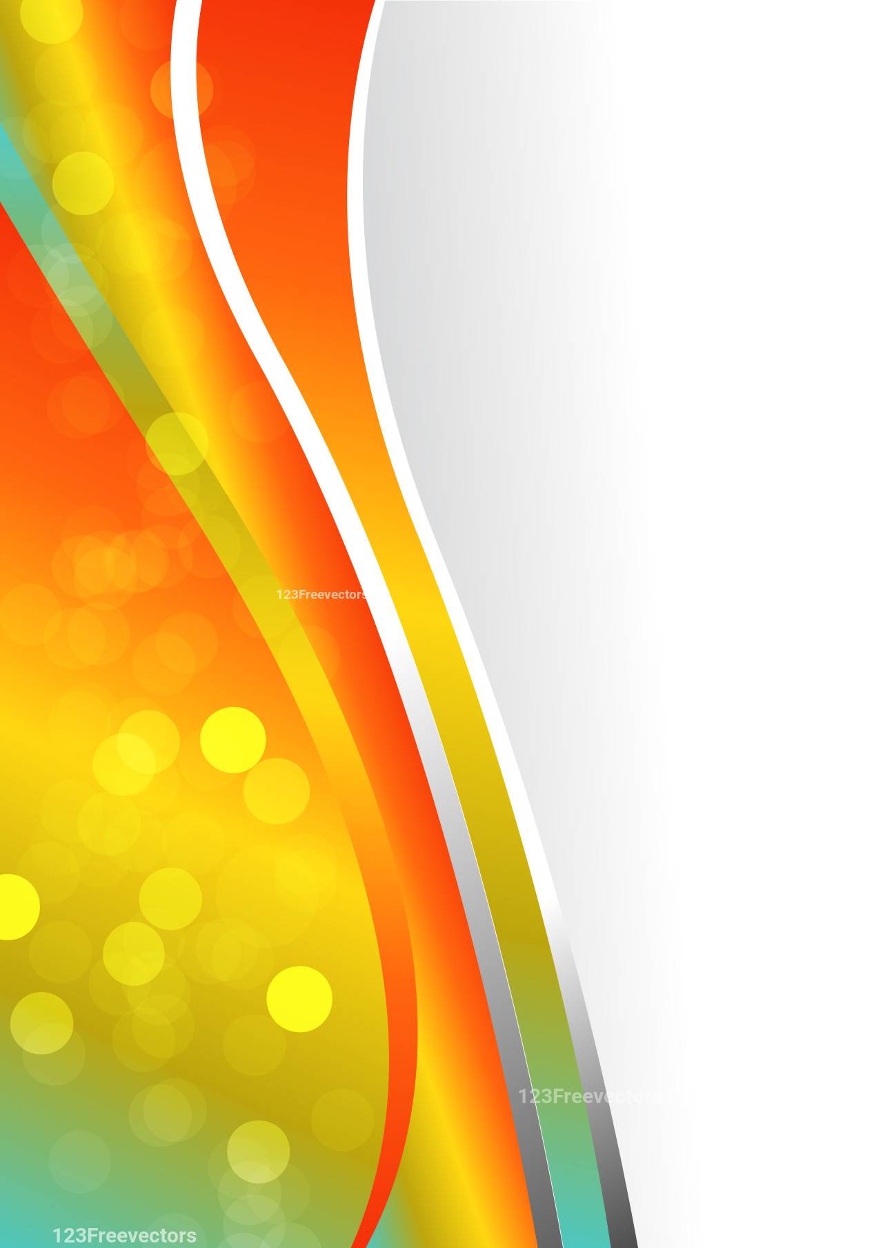Red Yellow and Blue Gradient vertical Business Wave Background