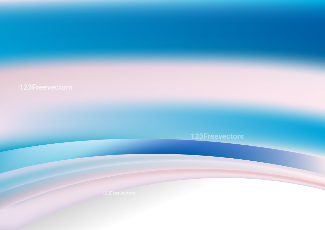 Abstract Glowing Blue and White Wave Business Background