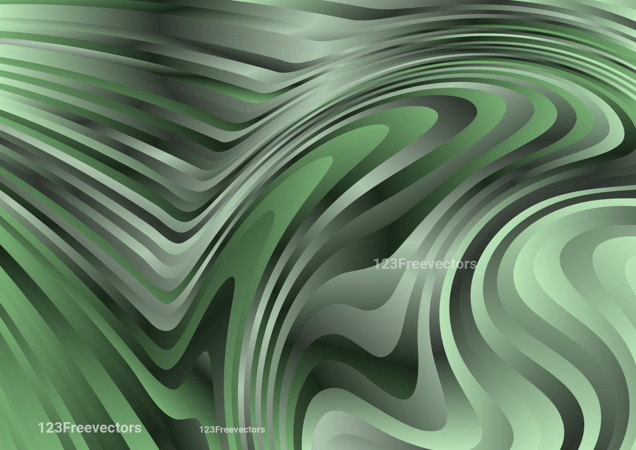Green and Grey Abstract Ripple Lines Background Vector Graphic