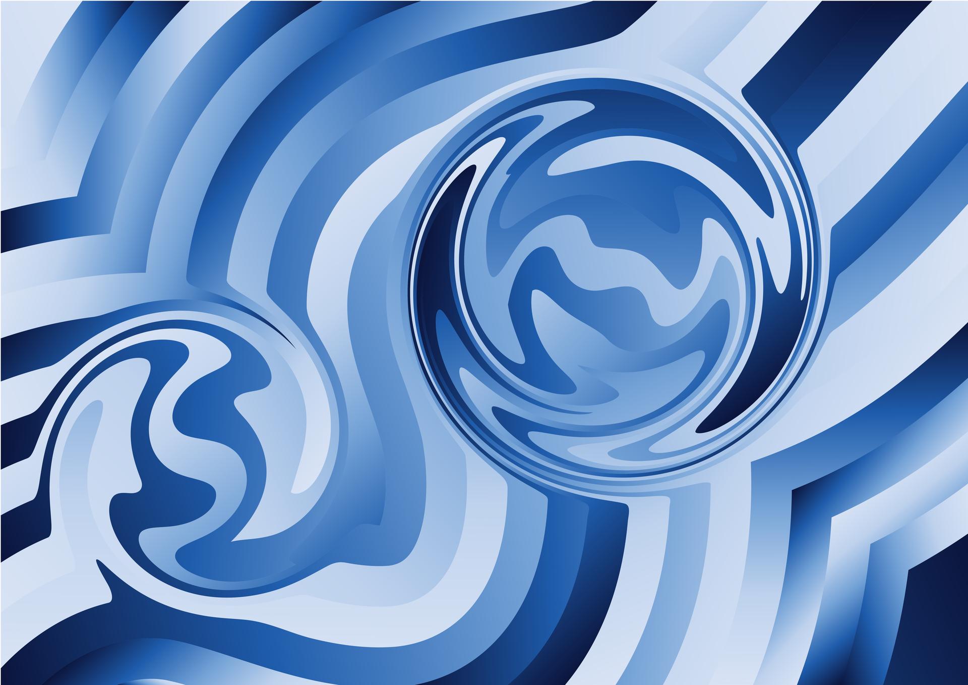 Blue and White Abstract Gradient Ripple Lines Background