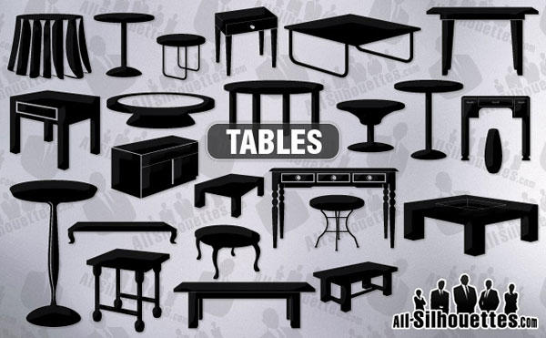 Free Vector Furniture Silhouettes